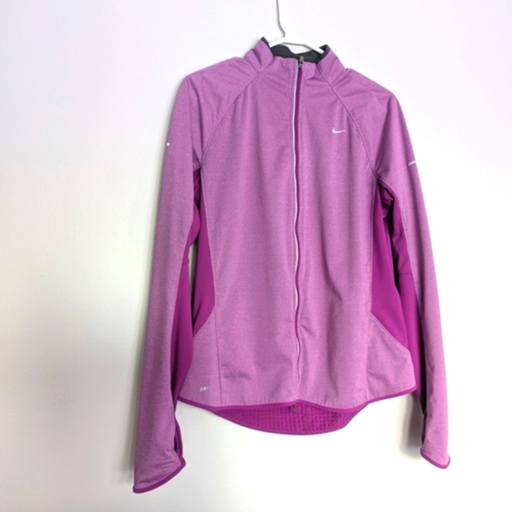 Nike Women's Purple Fleece-lined Dri-Fit Jacket Size L